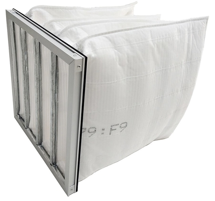 Ultrasonic Sealed Pocket Air Filter F5-F9 For Cleanroom Glass Fiber Media