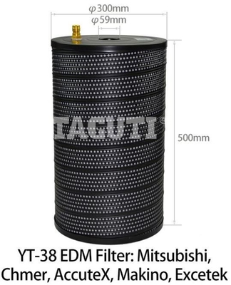 Side Nipple Fiberglass Wire EDM Filters , YT-38 TW-40 EDM Filter Replacement