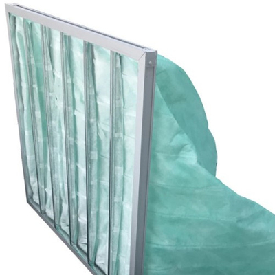 F6 F7 F8 Pocket Air Filter Bag Galvanized Steel Frame For Cleanroom