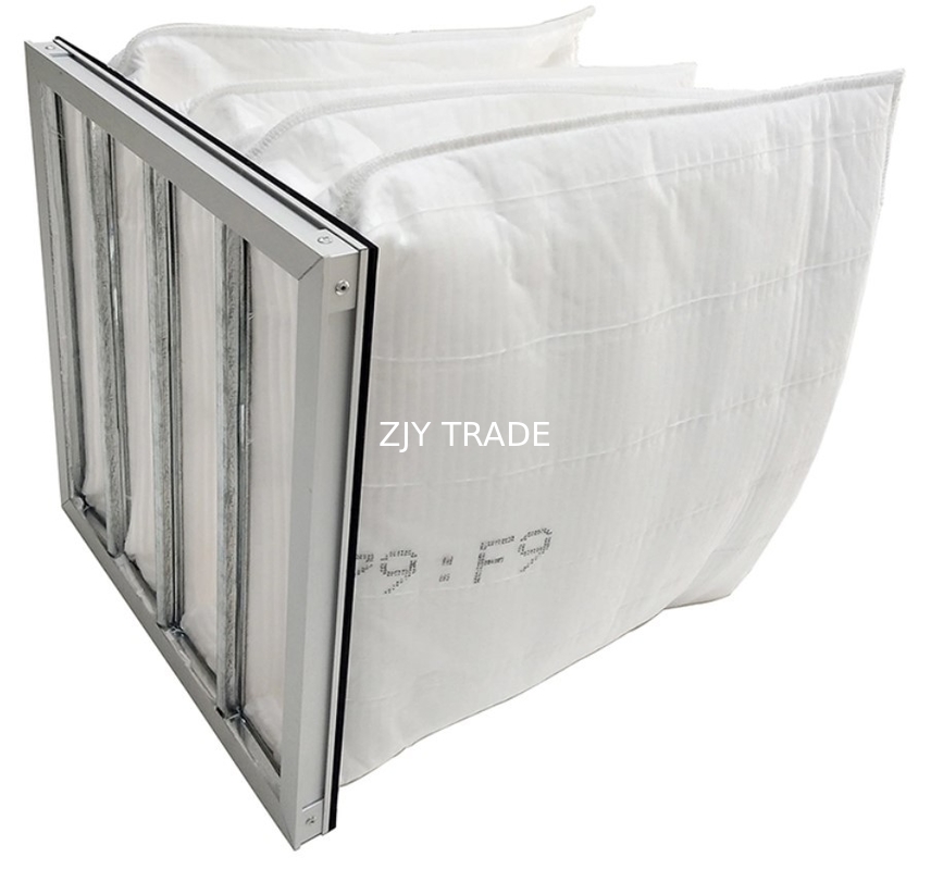 Ultrasonic Sealed Pocket Air Filter F5-F9 For Cleanroom Glass Fiber Media
